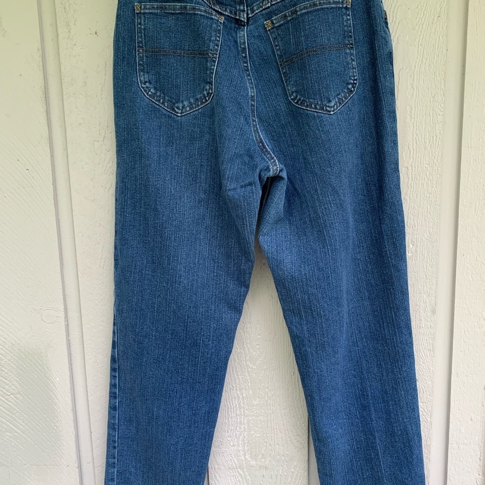 Riders Relaxed Jeans, Women’s Size 14 Petite, Blue Denim Relaxed Fit High Rise - Picture 2 of 13